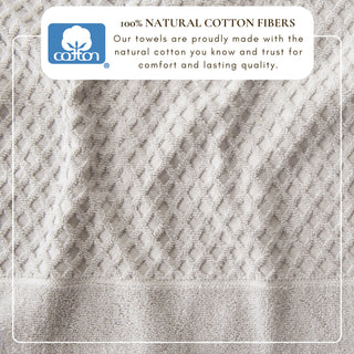 Ultra-Soft 100% Cotton Diamond Waffle Bath Towels