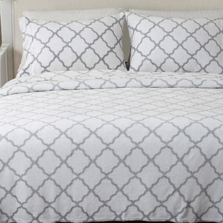 4-Piece Printed Plush Sheet - Velvet Luxe-Lattice Collection