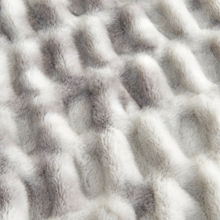 Faux Fur Reversible Throw Blanket, 50" x 60"