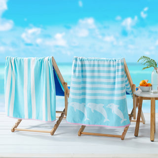 2 Pack 100% Cotton Printed Beach Towel