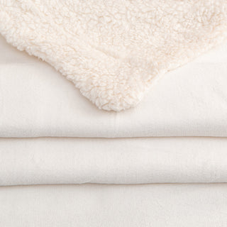 Cozy Plush Velvet & Sherpa Reversible Throw Blanket