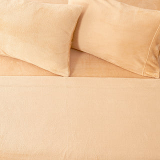 Ultra Soft Velvet Plush Bed Sheet Set