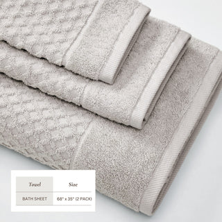 Ultra-Soft 100% Cotton Diamond Waffle Bath Towels