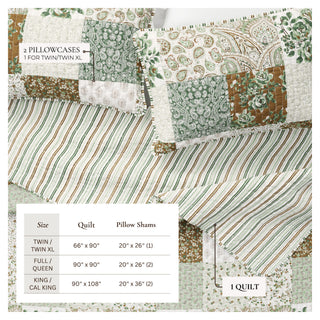 Paisley Patchwork Lodge Quilt Set with Shams