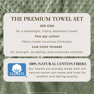 Ultra-Soft 100% Cotton Diamond Waffle Bath Towels