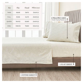 Premium Striped Microfiber Sheet Set