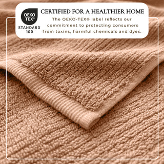 Turkish Cotton Ribbed 6-Piece Bath Towel Set