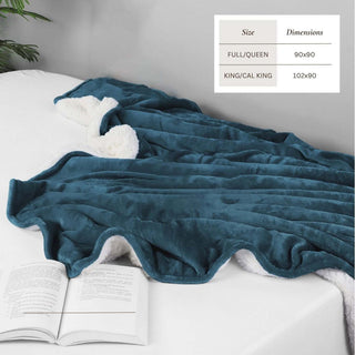 Ultra-Soft Velvet Plush Reversible Sherpa Blanket