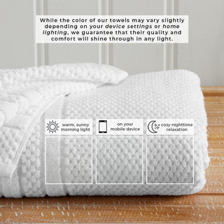 100% Cotton Checkered Bath Towel Set