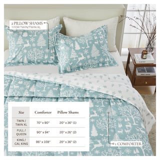 Christmas Down Alternative Comforter and Sham Set