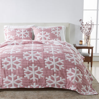 Patchwork Stitched Snowflake Quilt Set