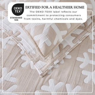 Patchwork Stitched Snowflake Quilt Set