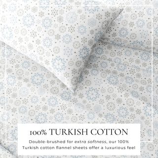 Premium Turkish Cotton Lodge Printed Flannel Sheet Set