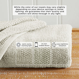 100% Cotton Textured Woven Bath Towel Set