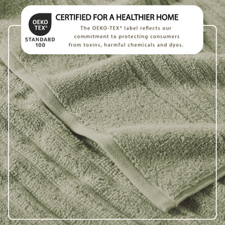 Premium Cotton Ribbed Towel Set