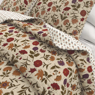 Floral Printed Quilt Set