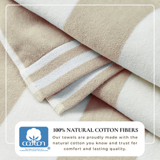 Premium 100% Cotton Cabana Stripe Beach Towels