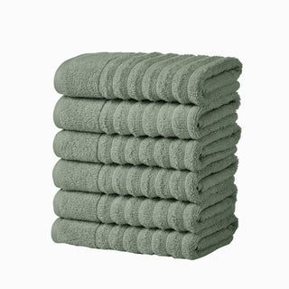 Premium Cotton Ribbed Towel Set