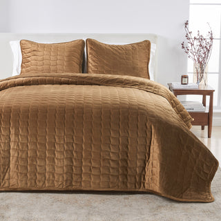 Luxury Velvet Stitched Quilt Set