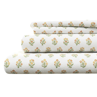 Turkish Cotton Winter Floral Printed Flannel Sheet Set