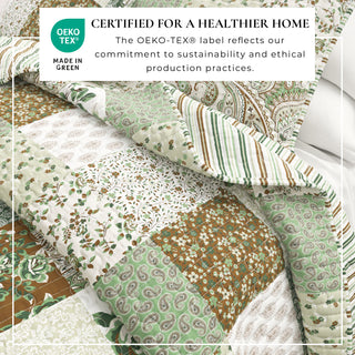 Paisley Patchwork Lodge Quilt Set with Shams