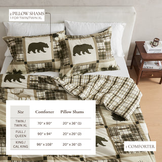 Christmas Down Alternative Comforter and Sham Set
