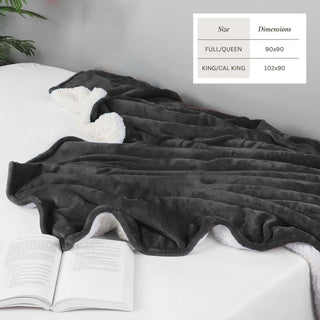 Ultra-Soft Velvet Plush Reversible Sherpa Blanket