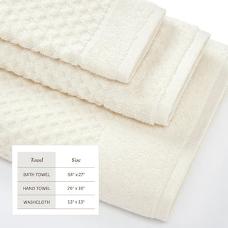 Ultra-Soft 100% Cotton Diamond Waffle Bath Towels