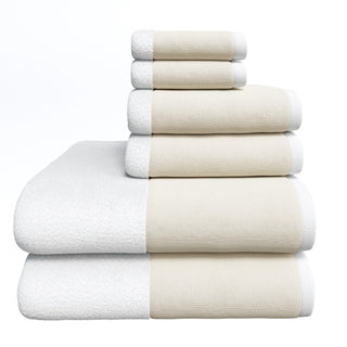 Ultra-Soft Cotton Linen-Like Border Towels
