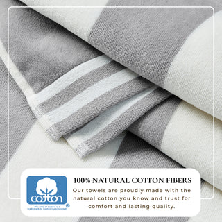 Premium 100% Cotton Cabana Stripe Beach Towels