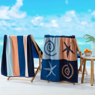 2 Pack 100% Cotton Printed Beach Towel