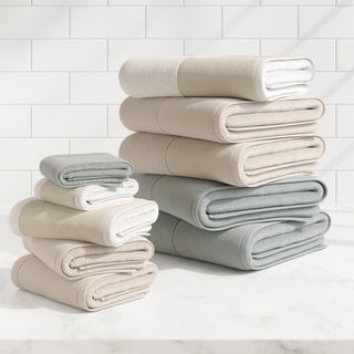 Ultra-Soft Cotton Linen-Like Border Towels