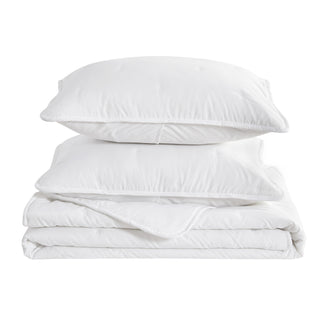Dot Stitched Quilt Set With Shams