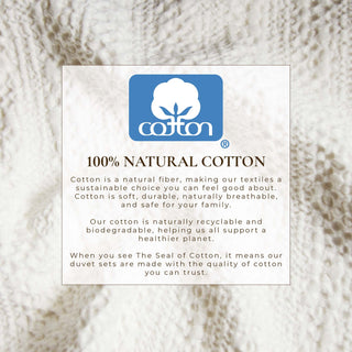 100% Cotton Honeycomb Waffle 3-Piece Duvet Cover Set