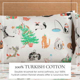 Premium Turkish Cotton Lodge-Theme Flannel Sheet Set