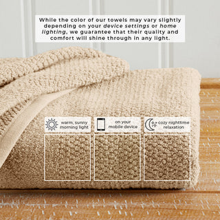 100% Cotton Textured Woven Bath Towel Set