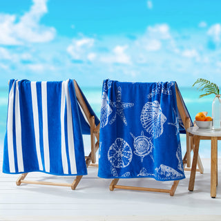 2 Pack 100% Cotton Printed Beach Towel