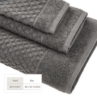 Ultra-Soft 100% Cotton Diamond Waffle Bath Towels
