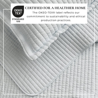 Detailed Channel Stitch Microfiber All-Season Quilt Set With Shams