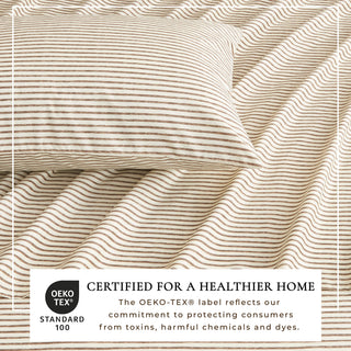 Premium Striped Microfiber Sheet Set
