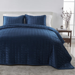 Luxury Velvet Stitched Quilt Set
