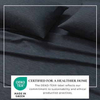 Ultra-Soft Cotton Heathered Melange Jersey Knit Sheet Set