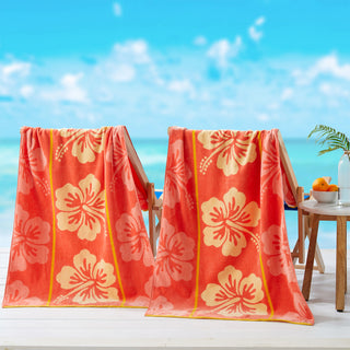 2 Pack 100% Cotton Printed Beach Towel