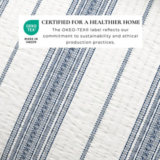 Farmhouse Stripe Microfiber Reversible Quilt Set With Shams