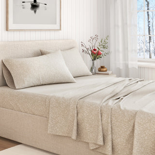 Turkish Cotton Winter Floral Printed Flannel Sheet Set