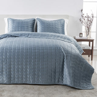 Luxury Velvet Stitched Quilt Set