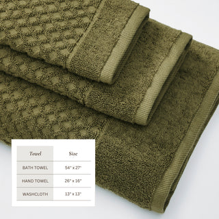 Ultra-Soft 100% Cotton Diamond Waffle Bath Towels