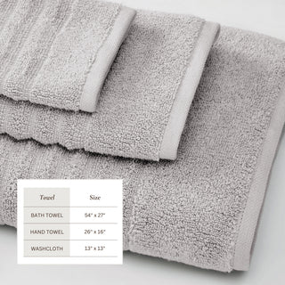 Premium Cotton Ribbed Towel Set