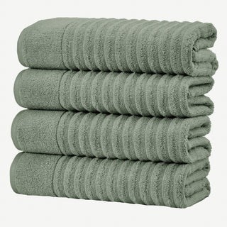 Premium Cotton Ribbed Towel Set