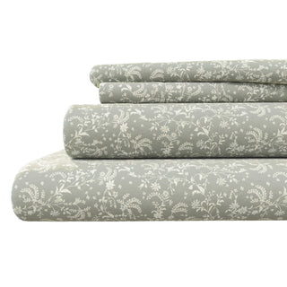 Turkish Cotton Winter Floral Printed Flannel Sheet Set